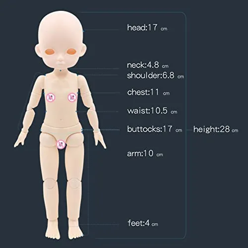 1/6 BJD Dolls, Trendy Cute Series Doll 12 Inch 28 Ball Jointed Doll Gift for Girls (Mary)