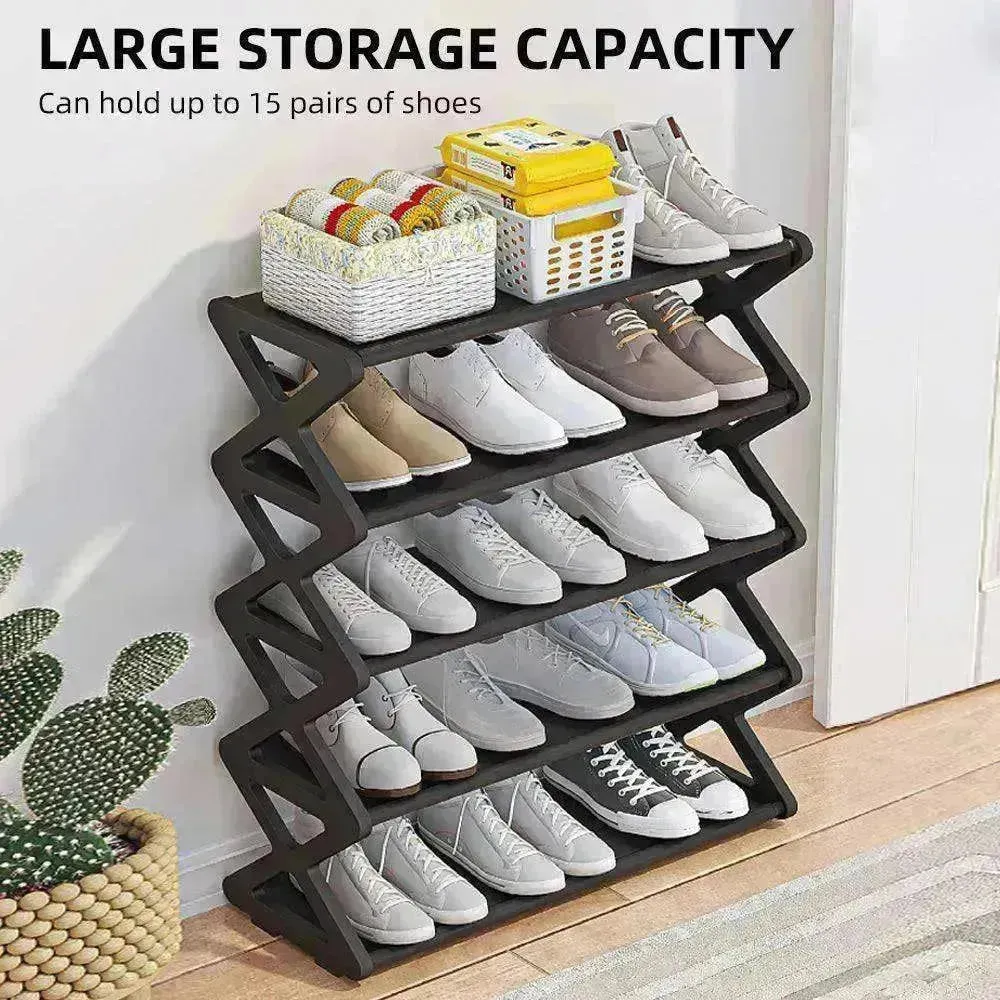 5 Tier X shaped Simple & stylish Shoe Rack Storage