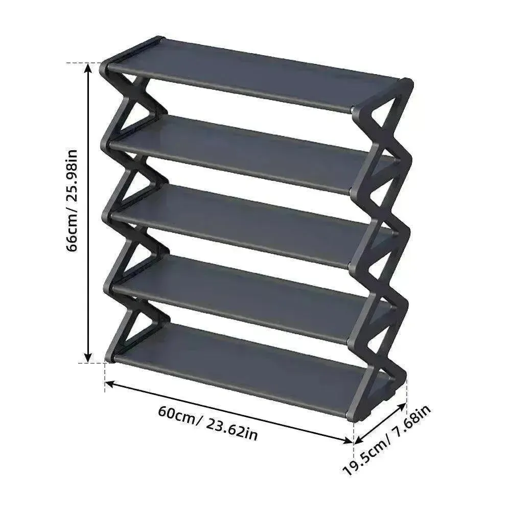 5 Tier X shaped Simple & stylish Shoe Rack Storage