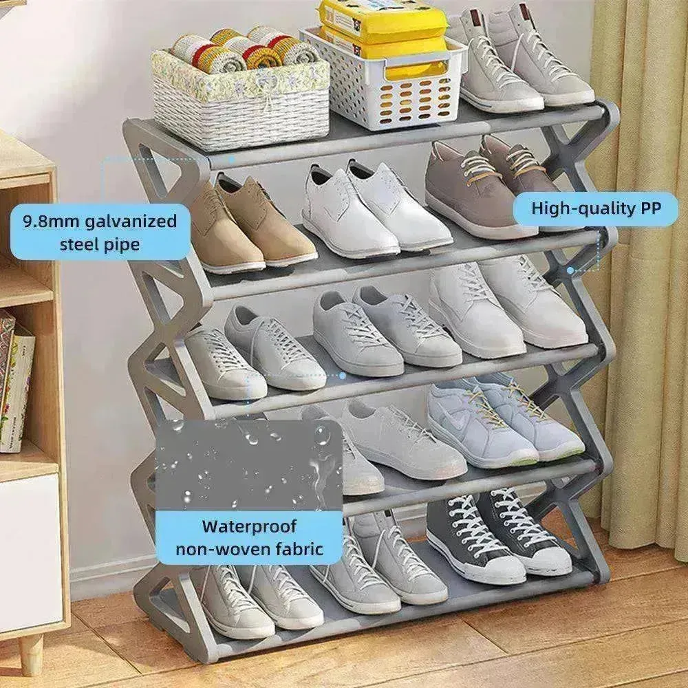 5 Tier X shaped Simple & stylish Shoe Rack Storage