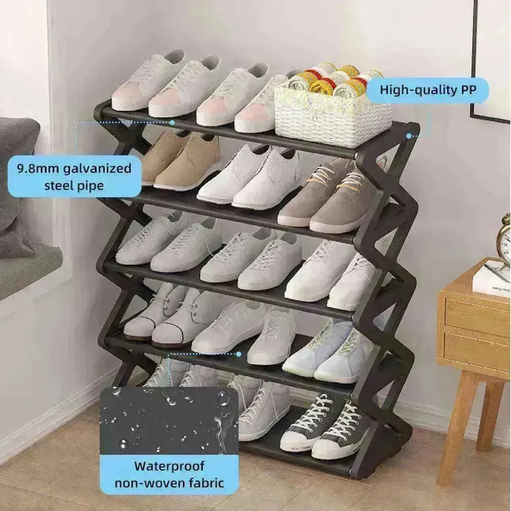 5 Tier X shaped Simple & stylish Shoe Rack Storage