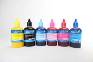 6x100ml Sublimation Ink Refill Bottle Set - 6 Color  (Black, Yellow, Cyan, Magenta, Light Cyan, Light Magenta)  for EcoTank, Supertank, Artisan Inkjet Printers