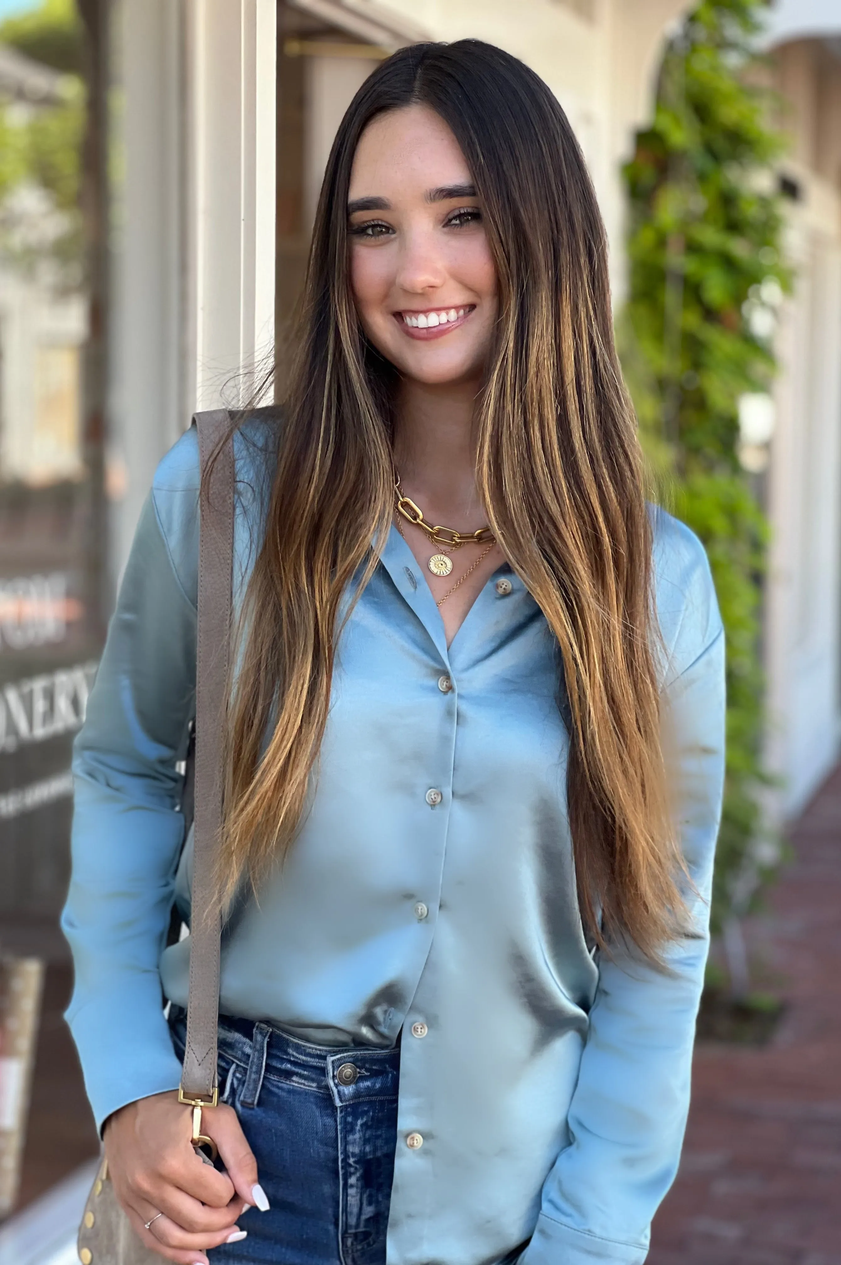 Adare Silky Relaxed Shirt Seafoam