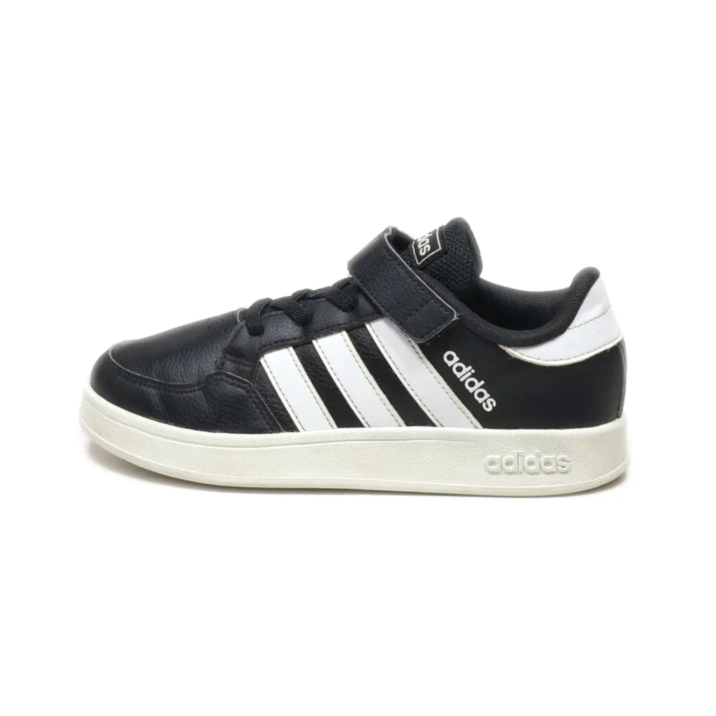 Adidas Breaknet Sneakers Leather Black Colour For Kids