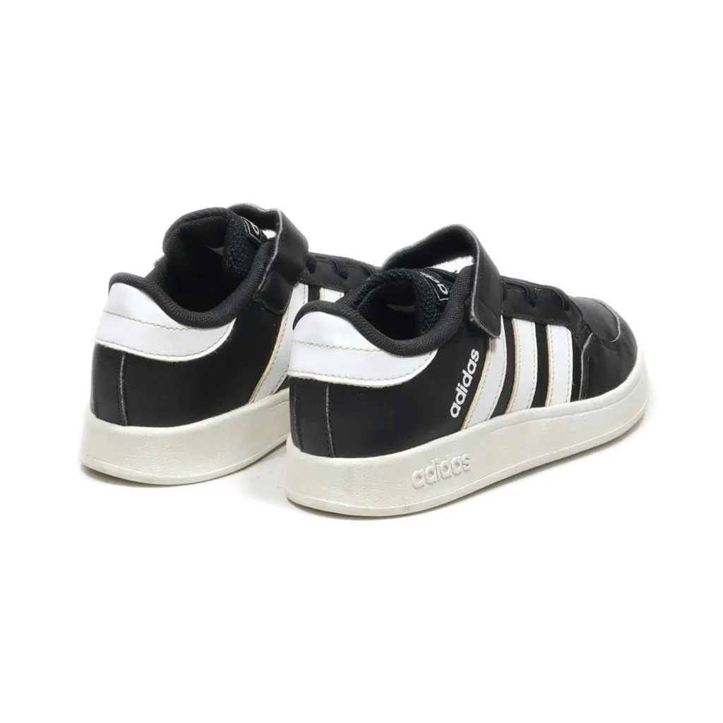 Adidas Breaknet Sneakers Leather Black Colour For Kids