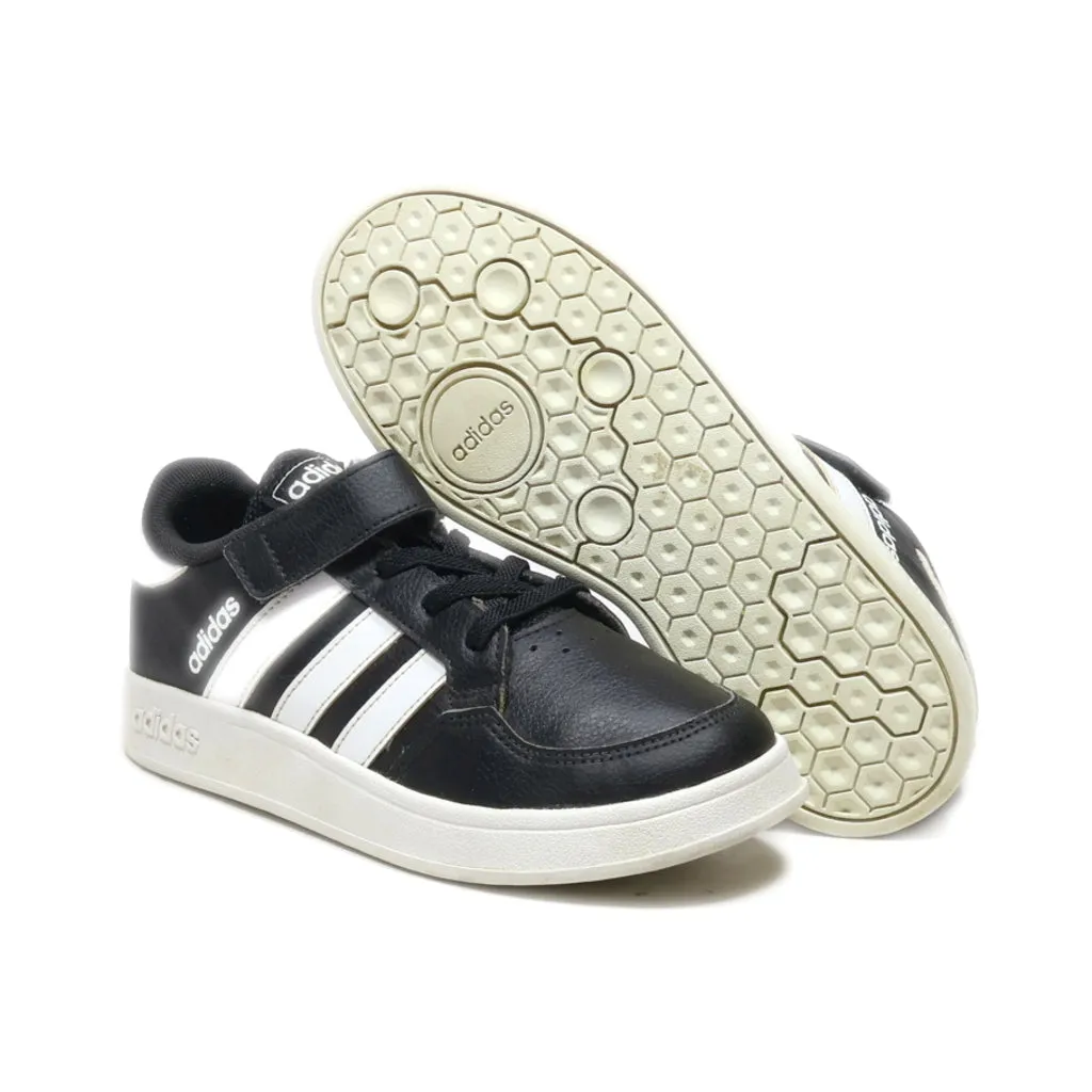 Adidas Breaknet Sneakers Leather Black Colour For Kids