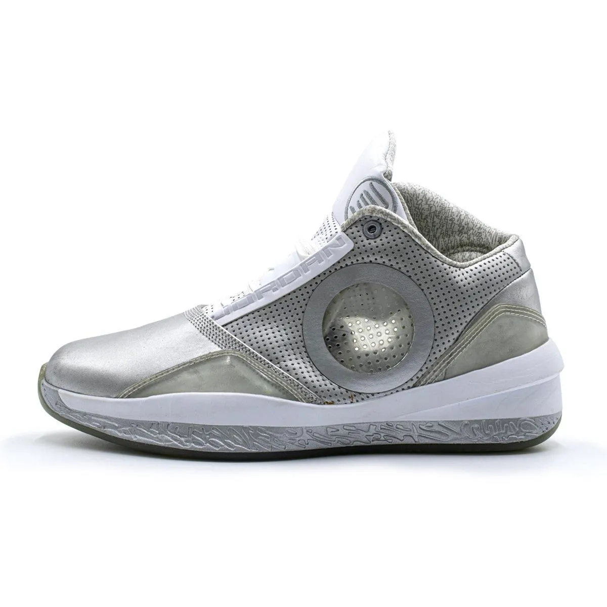 Air Jordan 2010 Silver Anniversary High-Top Sneakers Leather Silver Colour For Men