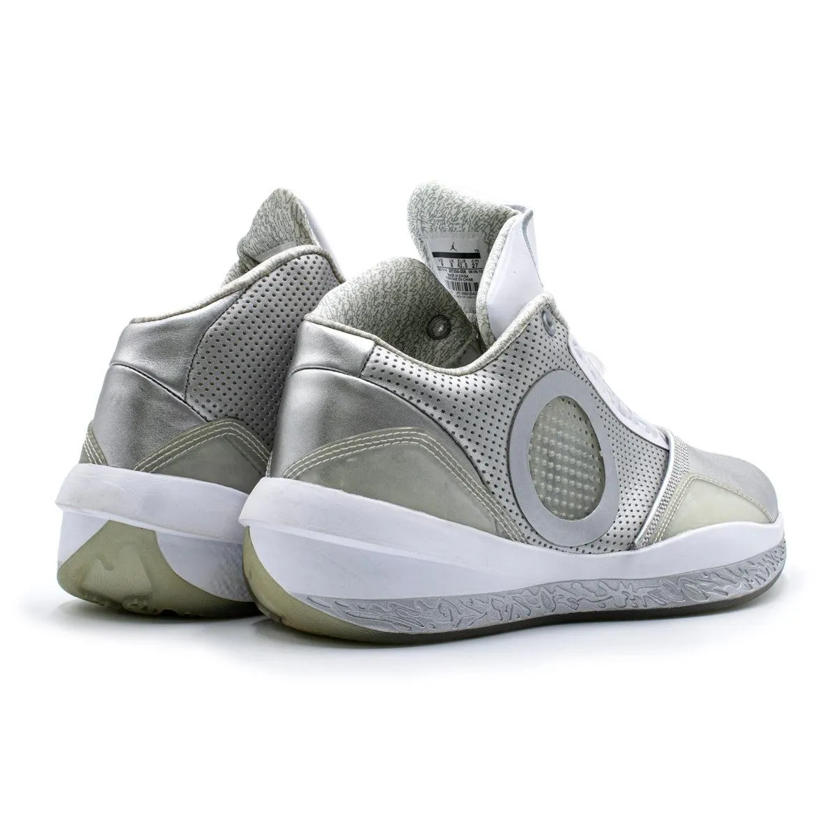 Air Jordan 2010 Silver Anniversary High-Top Sneakers Leather Silver Colour For Men