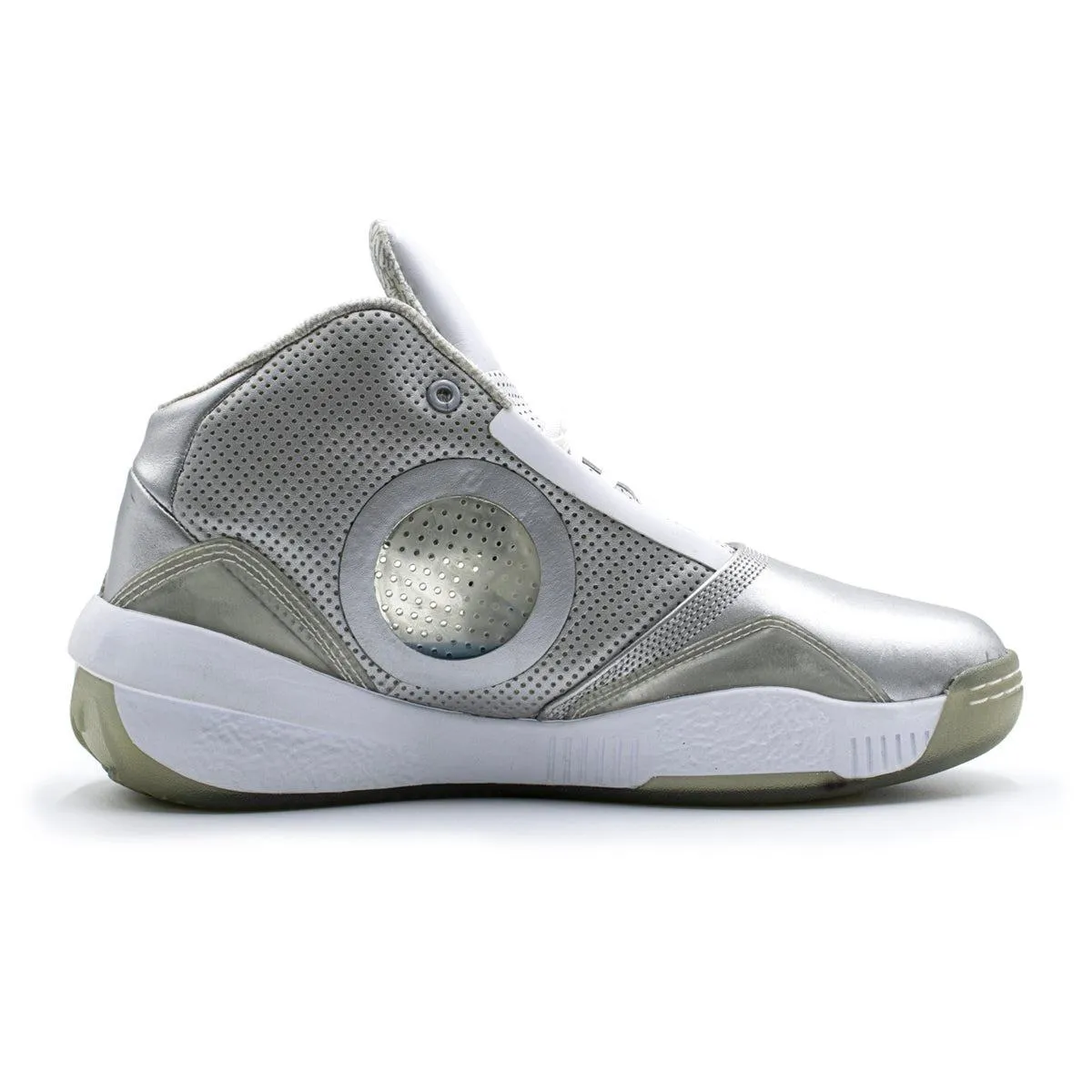 Air Jordan 2010 Silver Anniversary High-Top Sneakers Leather Silver Colour For Men