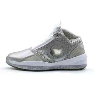 Air Jordan 2010 Silver Anniversary High-Top Sneakers Leather Silver Colour For Men