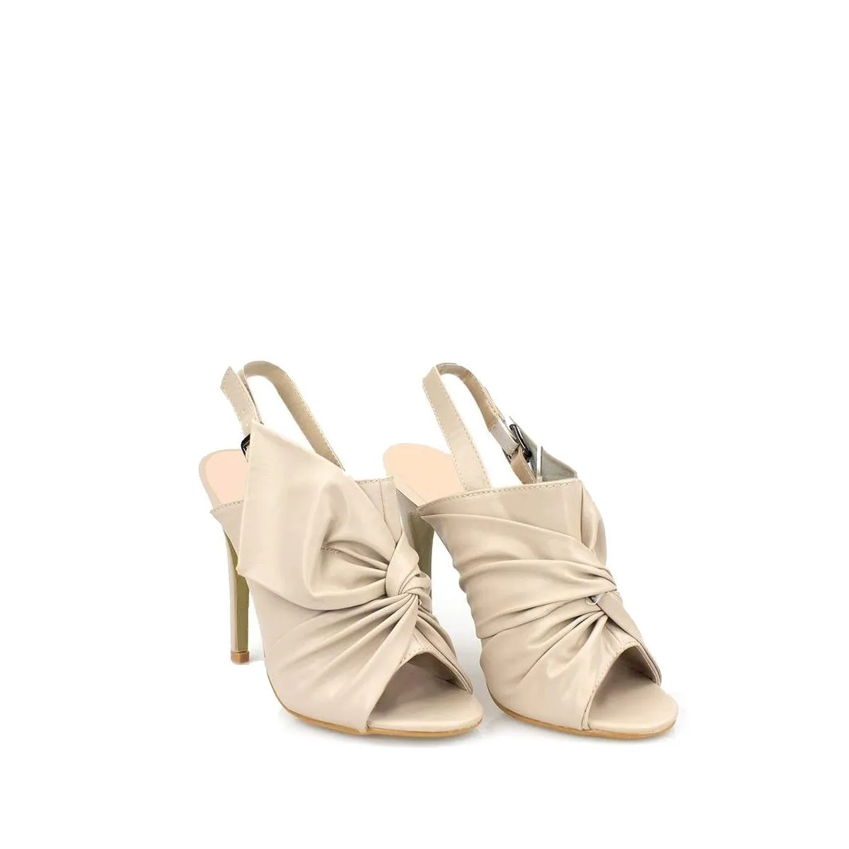 Aislin Knot Tie Sling Back Stiletto Mule