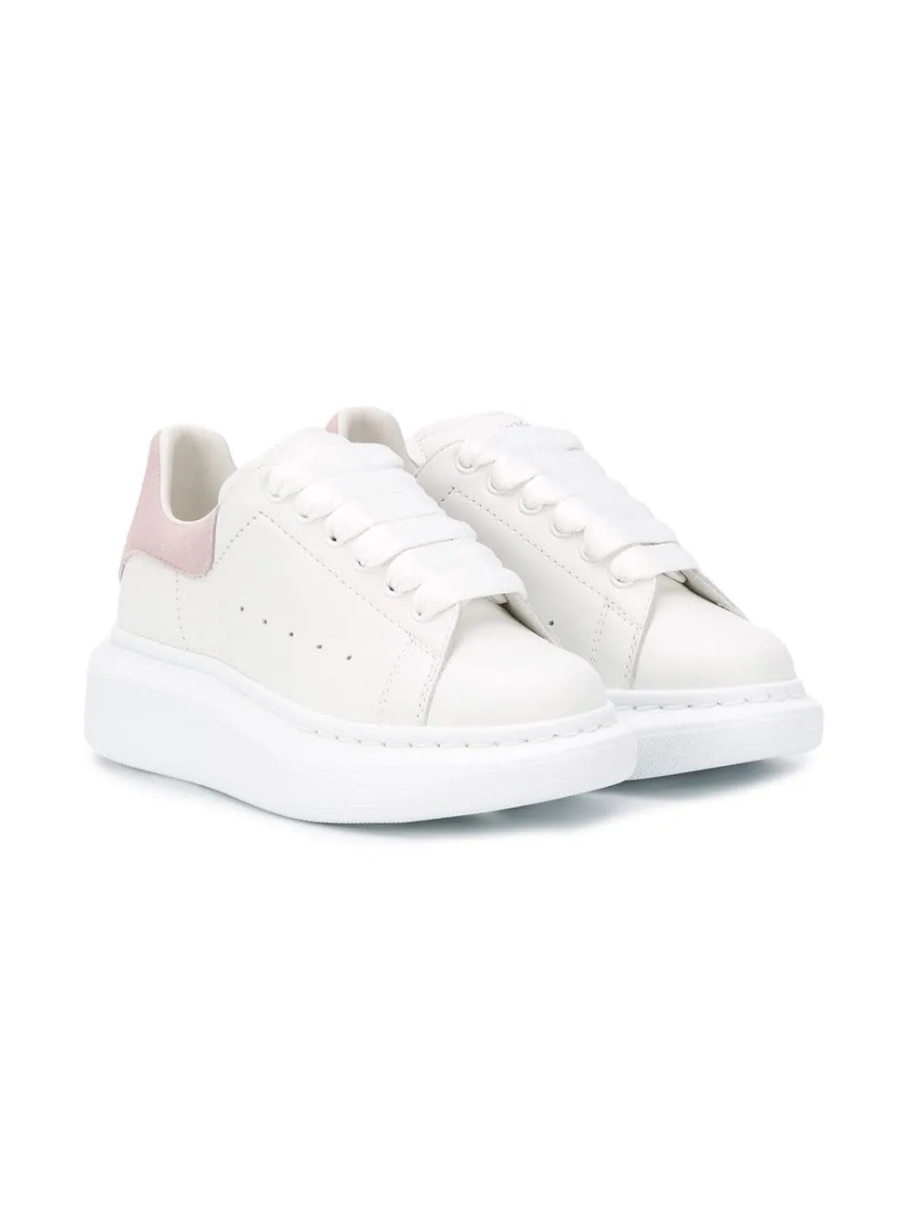 ALEXANDER MCQUEEN KIDS Oversized Sole Sneakers White Pink