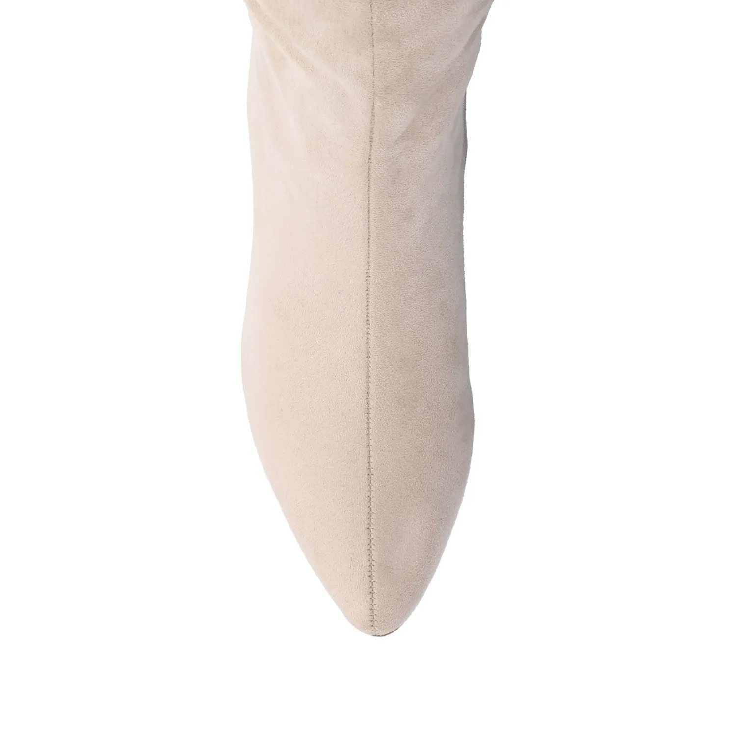 AMEYLIA KNEE-HIGH BOOTS IN FAUX SUEDE