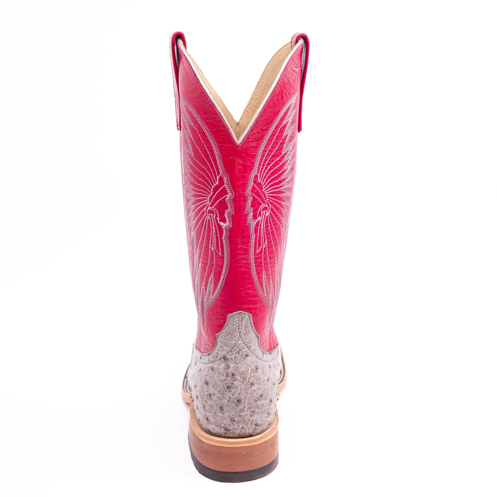 Anderson Bean Women's 13" Kango Tobacco Full Quill Ostrich Wide Square Toe Boots
