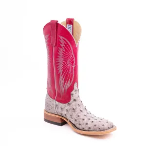 Anderson Bean Women's 13" Kango Tobacco Full Quill Ostrich Wide Square Toe Boots