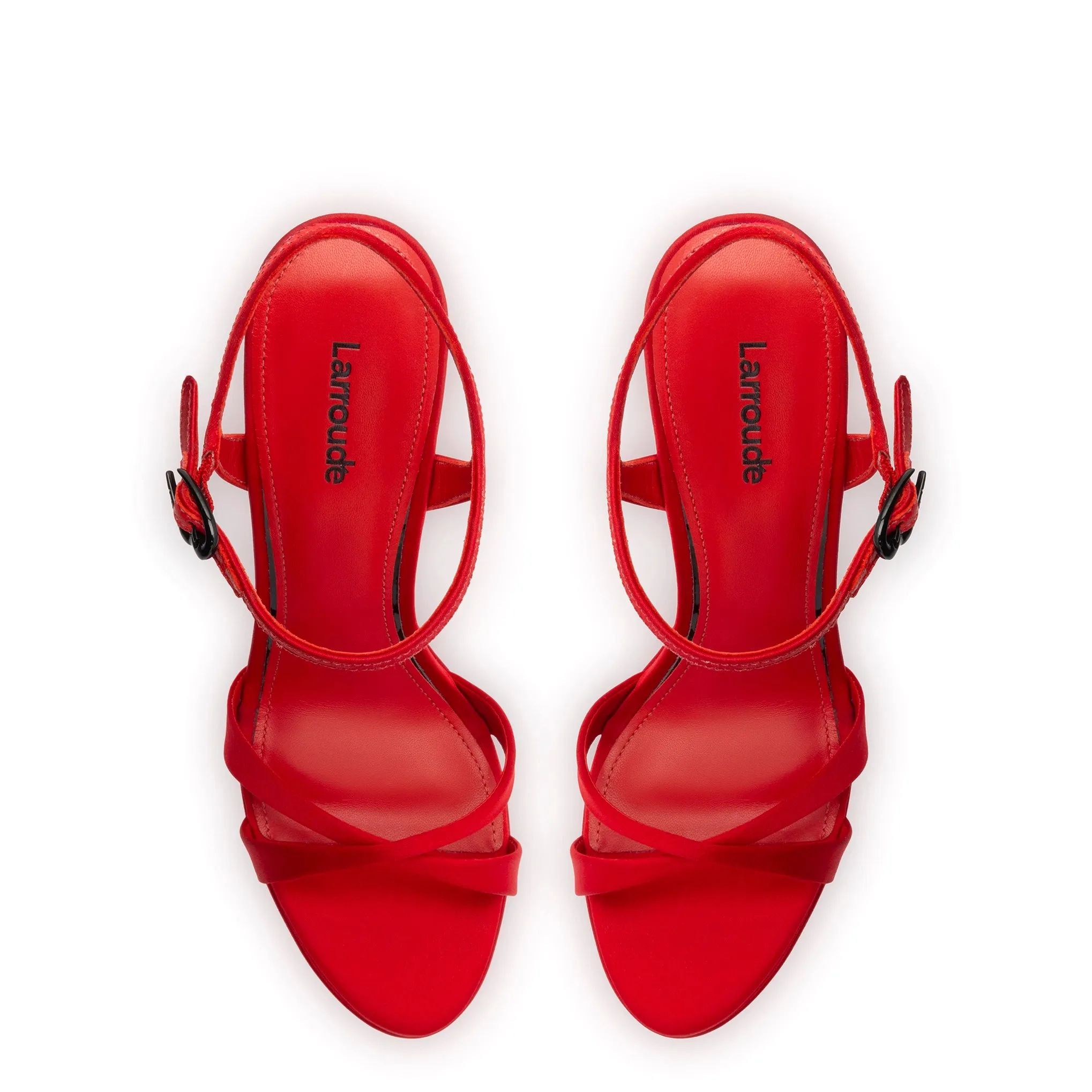 Angelina Sandal In Cherry Satin