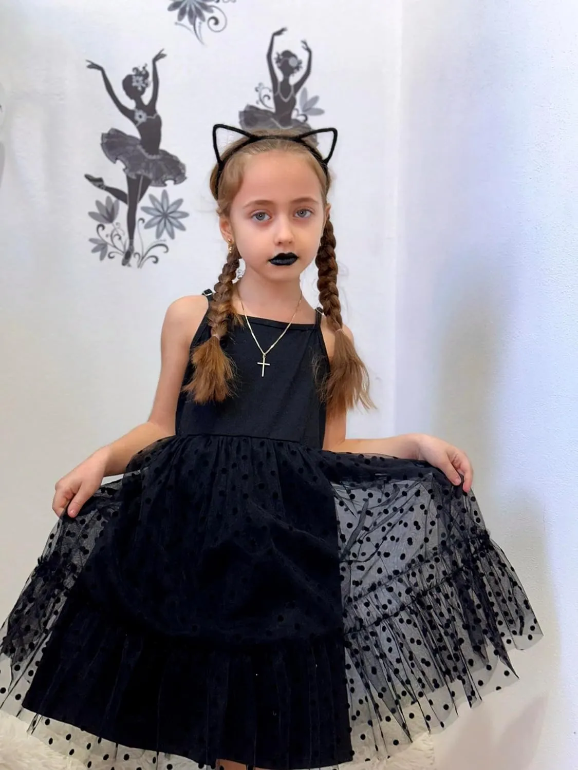 Arshiner Toddler Tutu Dress Little Girl Ruffled Tulle Cami Dresses