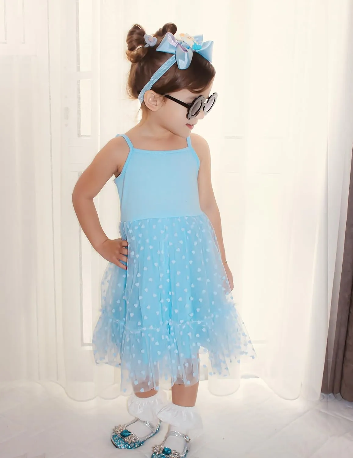Arshiner Toddler Tutu Dress Little Girl Ruffled Tulle Cami Dresses