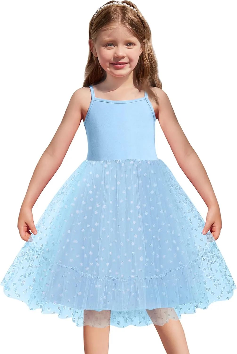 Arshiner Toddler Tutu Dress Little Girl Ruffled Tulle Cami Dresses