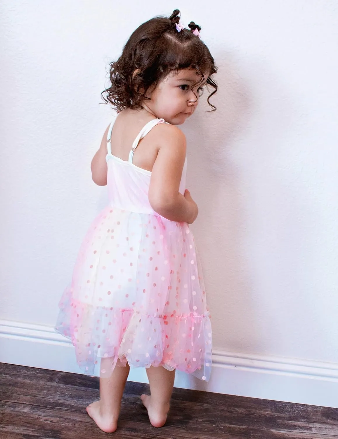 Arshiner Toddler Tutu Dress Little Girl Ruffled Tulle Cami Dresses