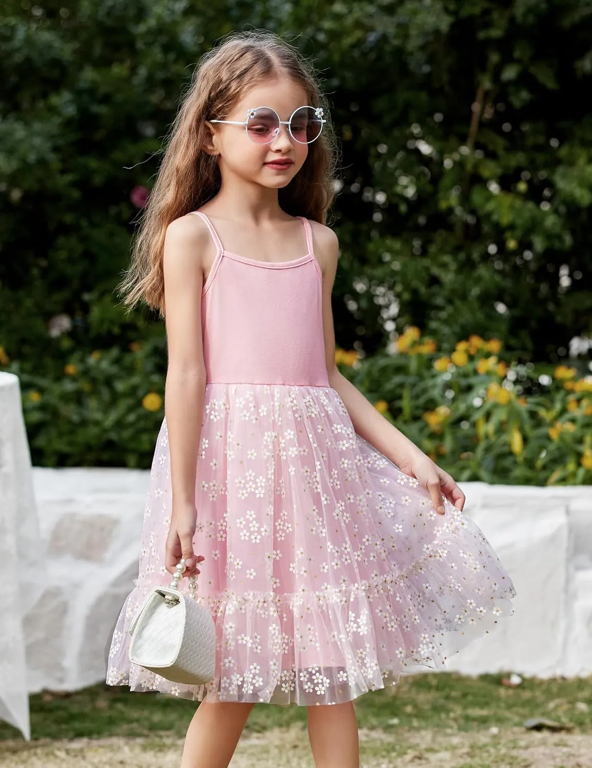 Arshiner Toddler Tutu Dress Little Girl Ruffled Tulle Cami Dresses