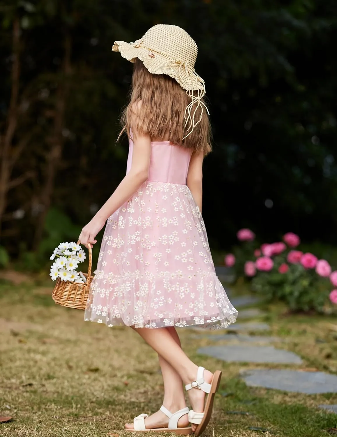 Arshiner Toddler Tutu Dress Little Girl Ruffled Tulle Cami Dresses