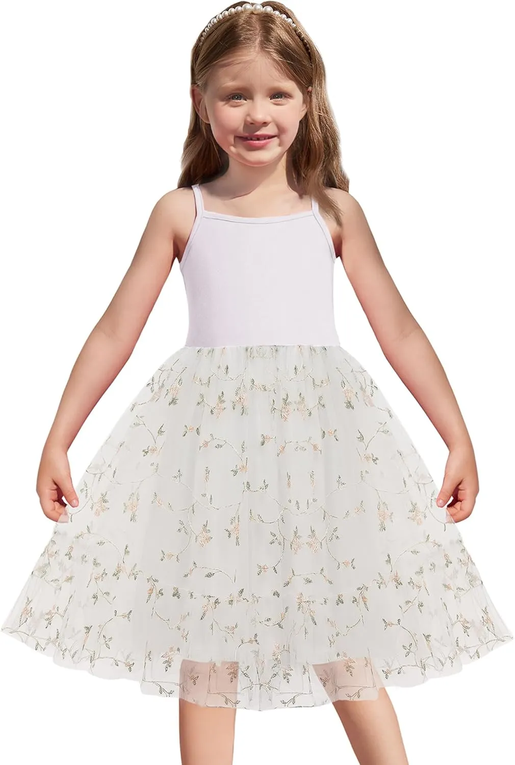 Arshiner Toddler Tutu Dress Little Girl Ruffled Tulle Cami Dresses