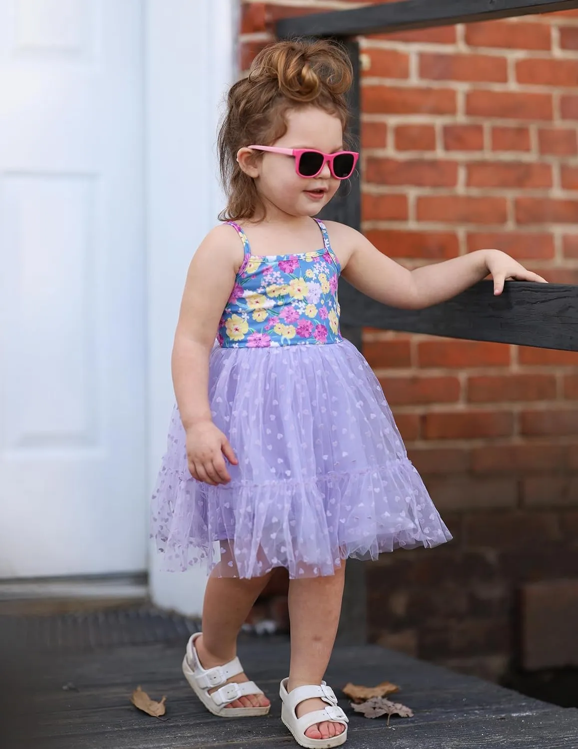 Arshiner Toddler Tutu Dress Little Girl Ruffled Tulle Cami Dresses
