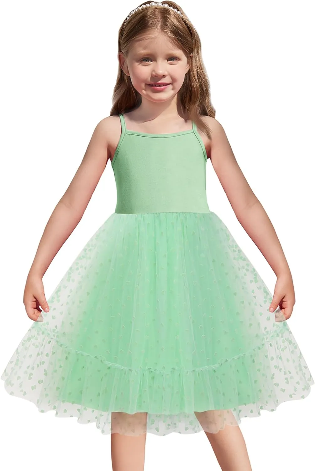 Arshiner Toddler Tutu Dress Little Girl Ruffled Tulle Cami Dresses