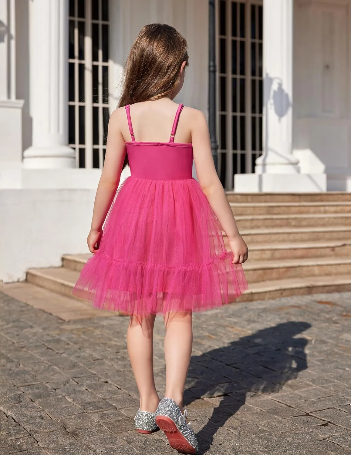Arshiner Toddler Tutu Dress Little Girl Ruffled Tulle Cami Dresses