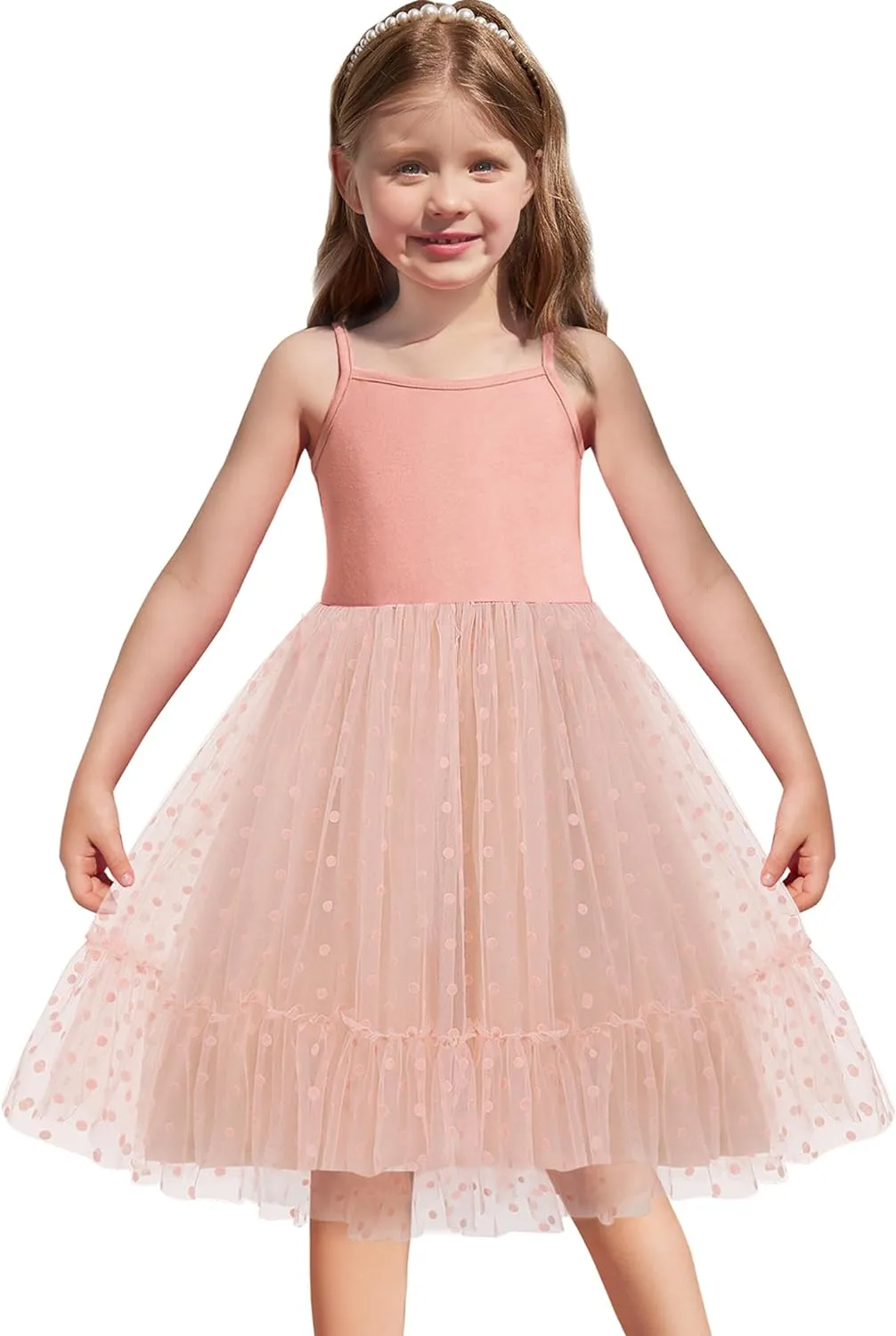 Arshiner Toddler Tutu Dress Little Girl Ruffled Tulle Cami Dresses