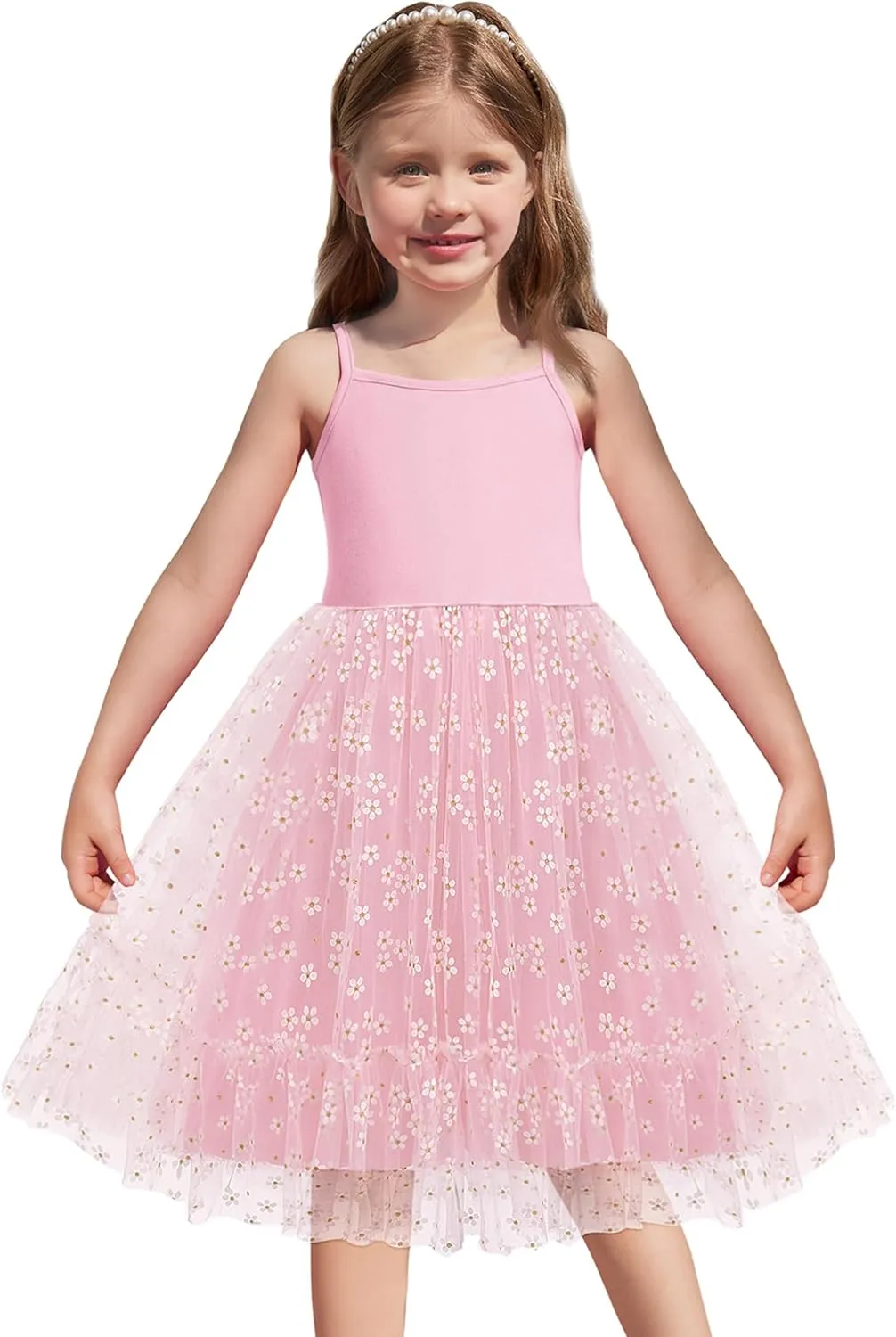 Arshiner Toddler Tutu Dress Little Girl Ruffled Tulle Cami Dresses