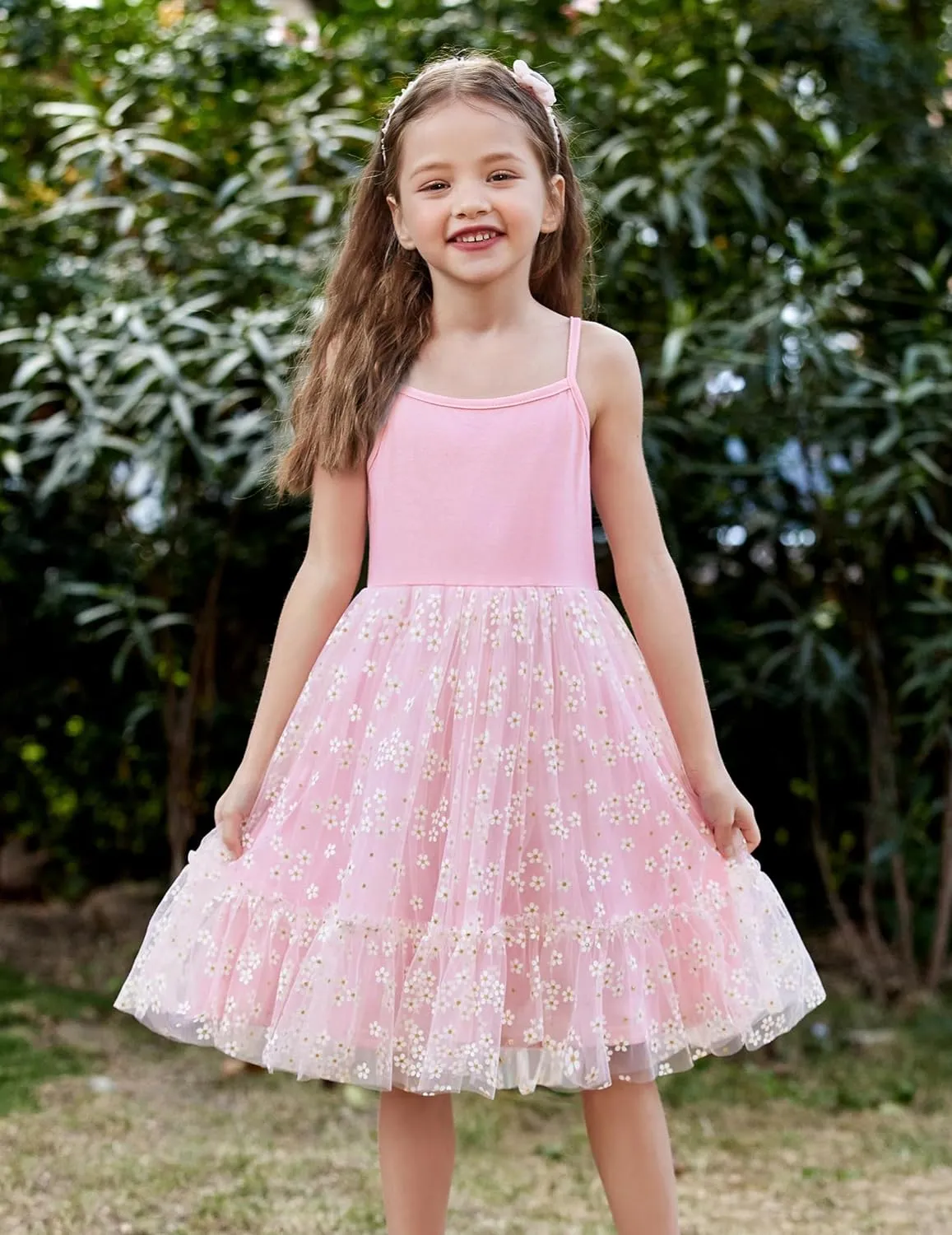 Arshiner Toddler Tutu Dress Little Girl Ruffled Tulle Cami Dresses