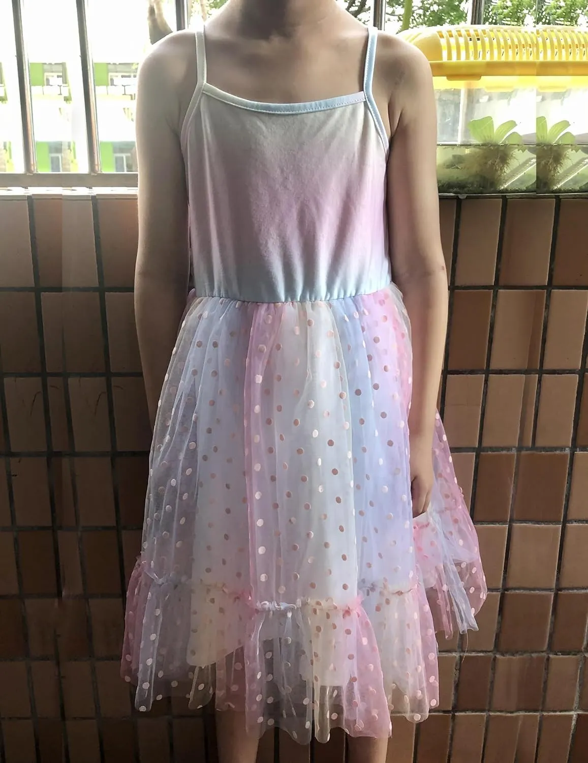 Arshiner Toddler Tutu Dress Little Girl Ruffled Tulle Cami Dresses
