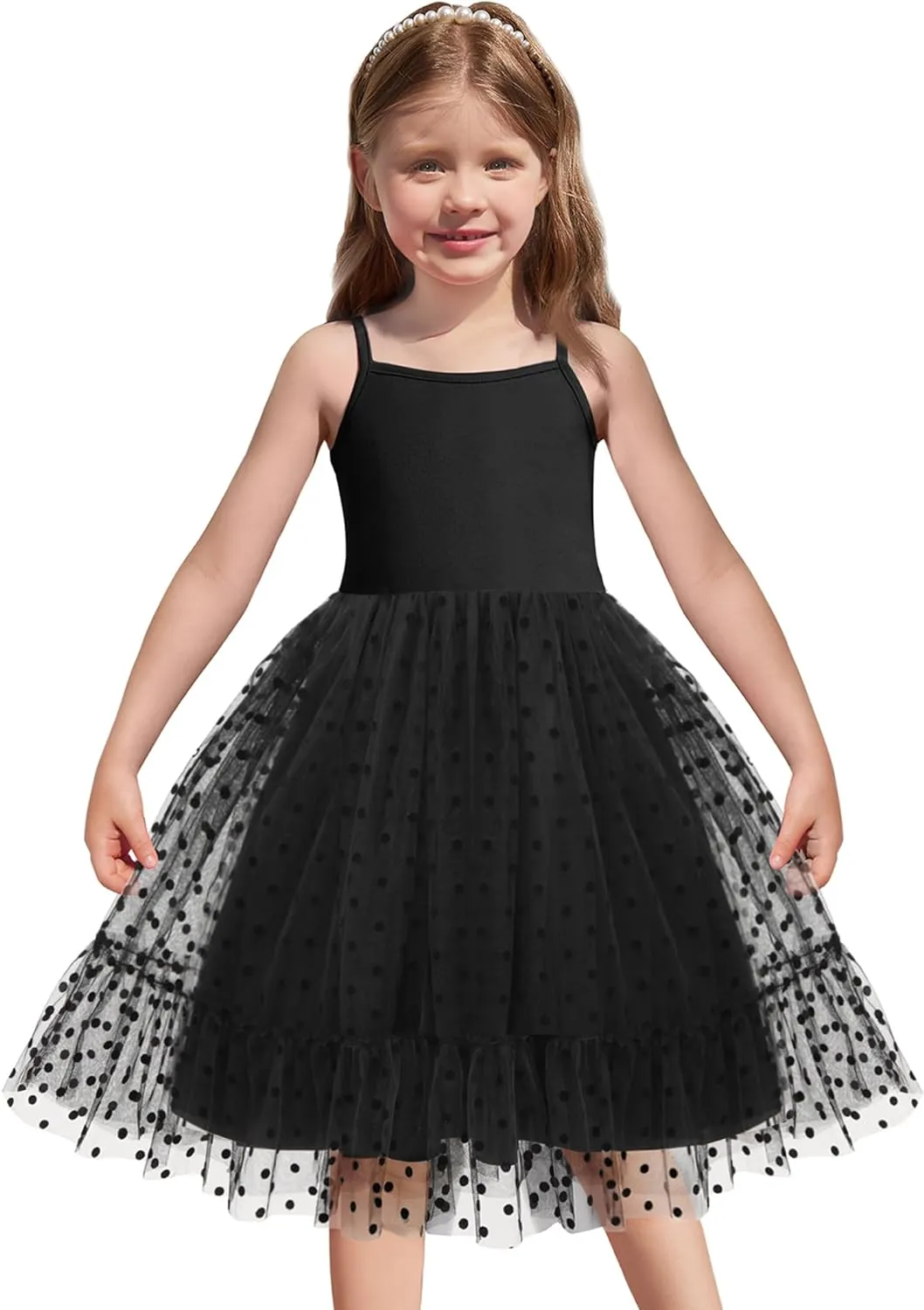 Arshiner Toddler Tutu Dress Little Girl Ruffled Tulle Cami Dresses