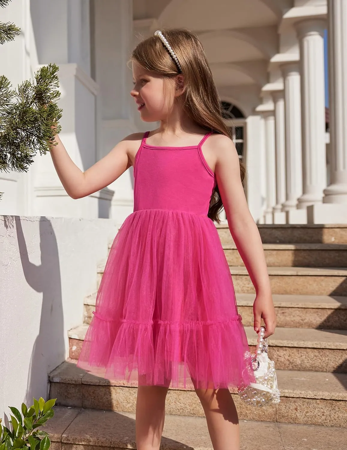 Arshiner Toddler Tutu Dress Little Girl Ruffled Tulle Cami Dresses