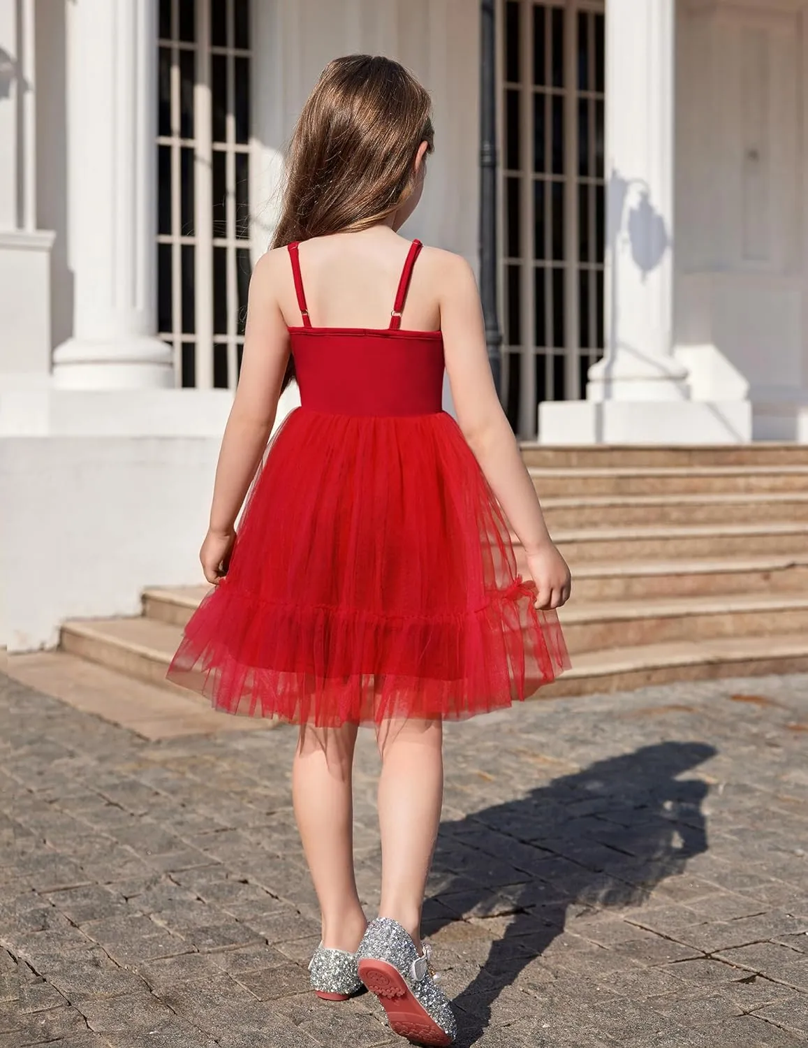 Arshiner Toddler Tutu Dress Little Girl Ruffled Tulle Cami Dresses