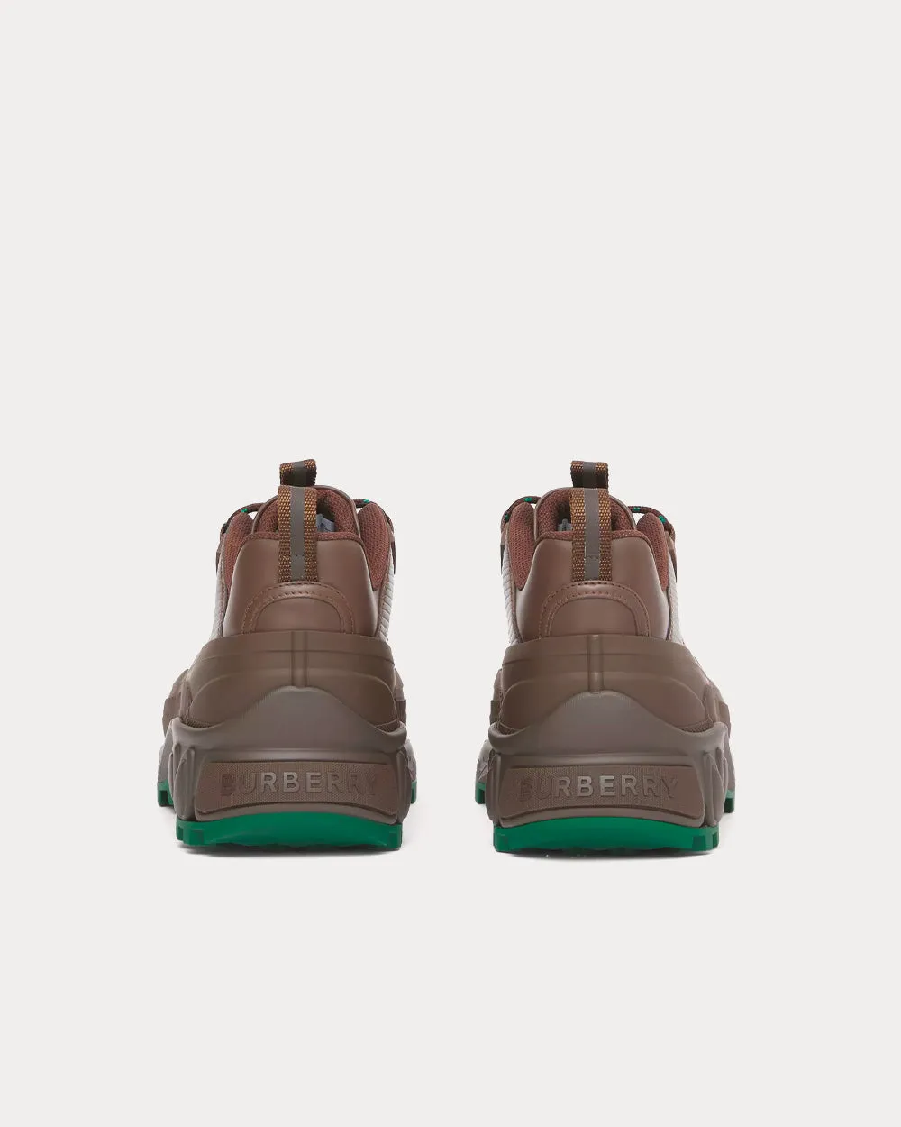 Arthur Leather Dark Mocha / Green Low Top Sneakers