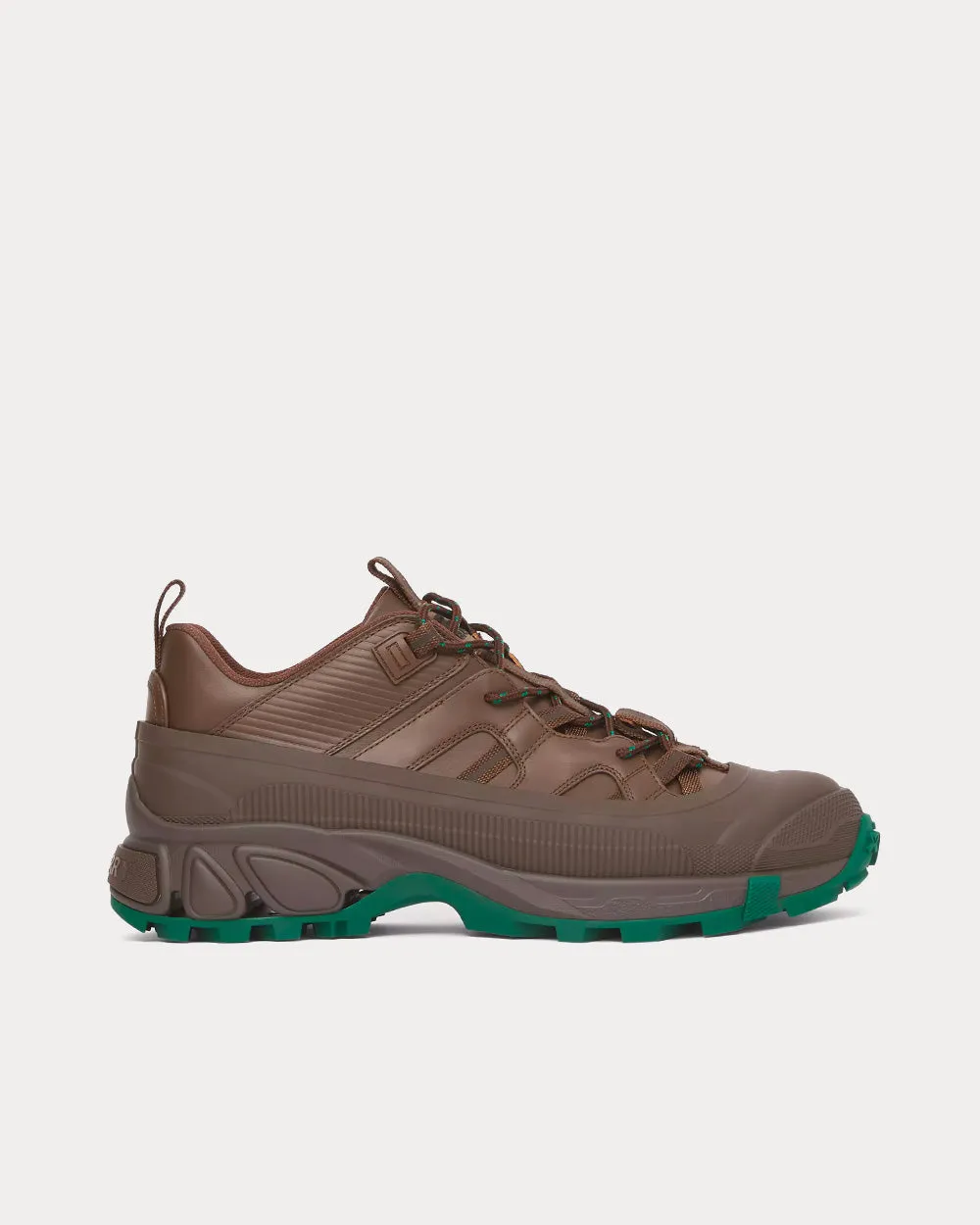 Arthur Leather Dark Mocha / Green Low Top Sneakers