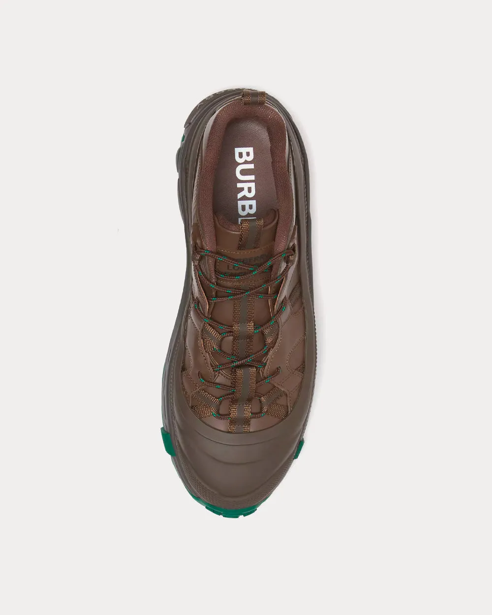 Arthur Leather Dark Mocha / Green Low Top Sneakers