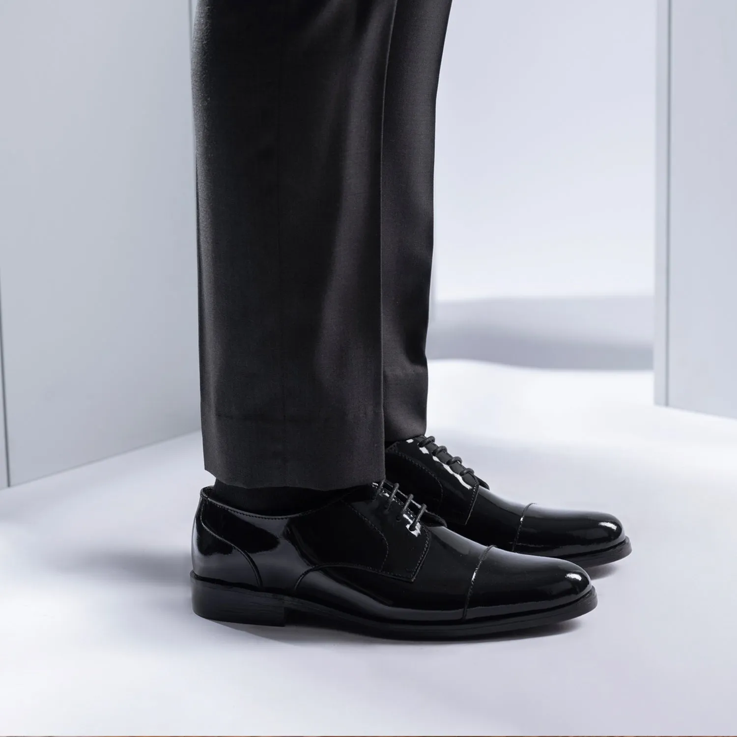 Attorney Derby Black Patent Leather Shoes