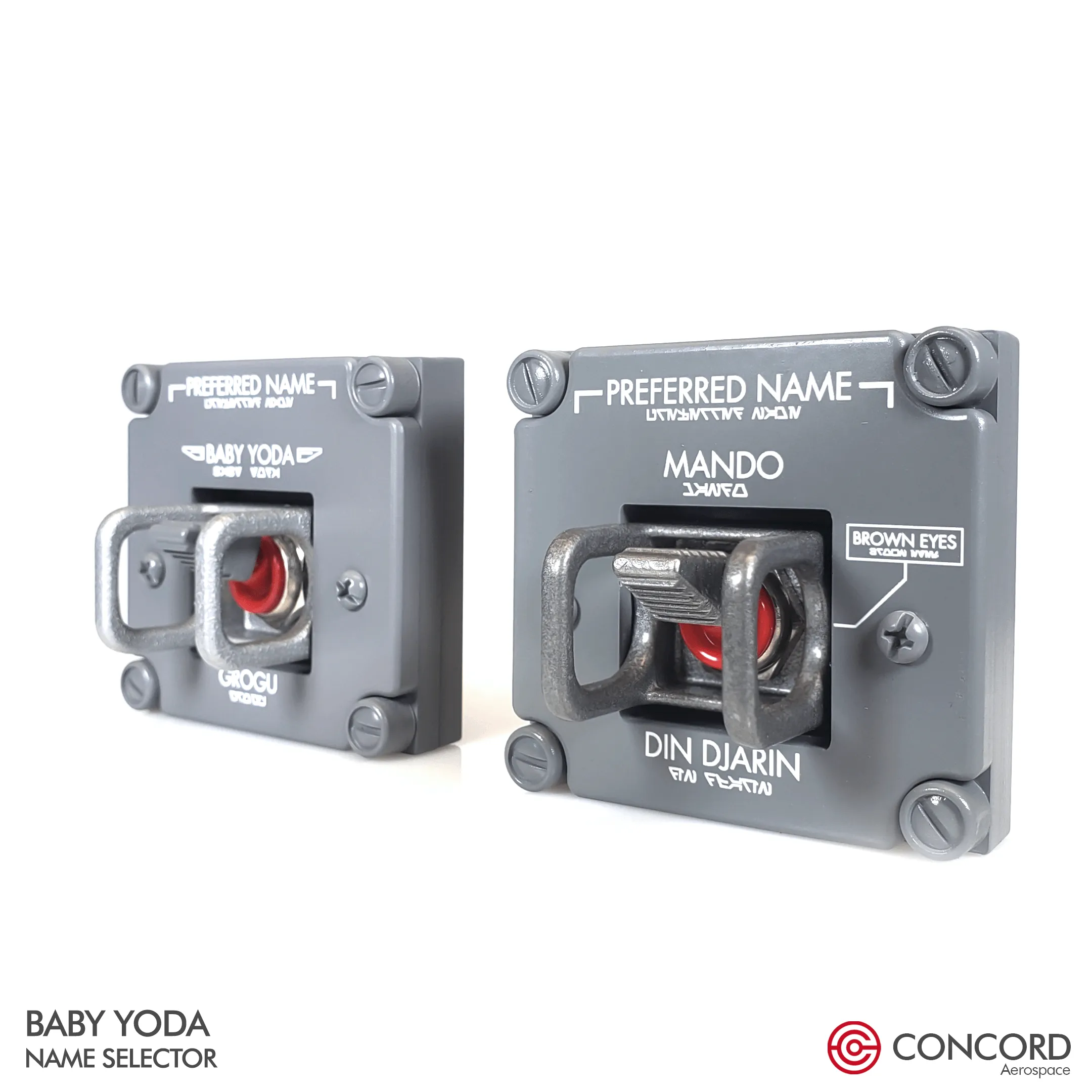 BABY YODA & MANDO NAME SELECTOR SET