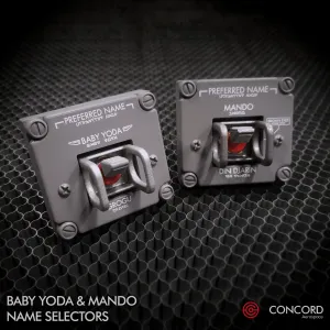 BABY YODA & MANDO NAME SELECTOR SET
