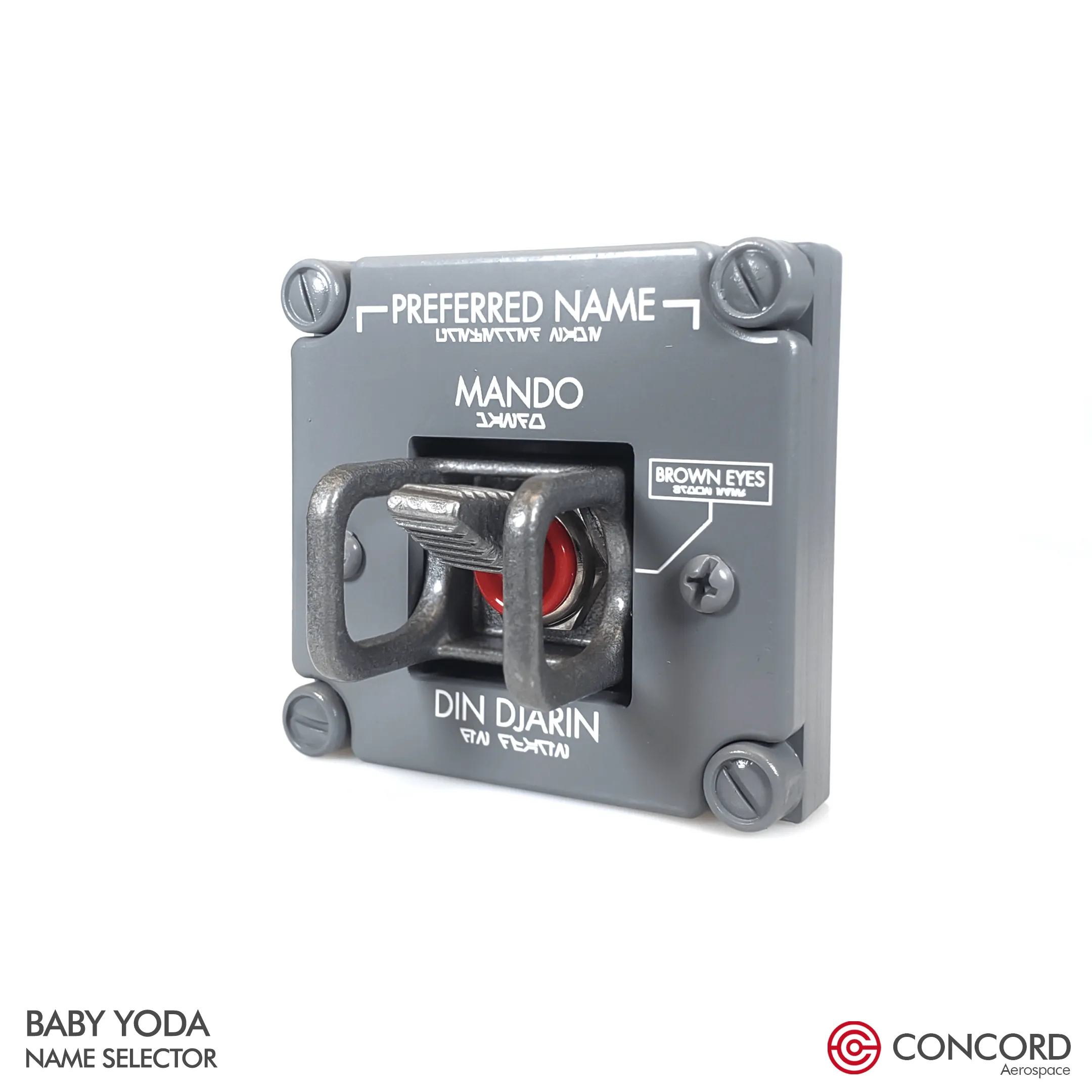 BABY YODA & MANDO NAME SELECTOR SET