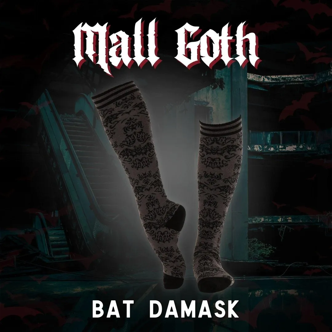Bat Damask Knee High Socks from FootClothes