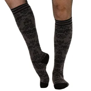 Bat Damask Knee High Socks from FootClothes
