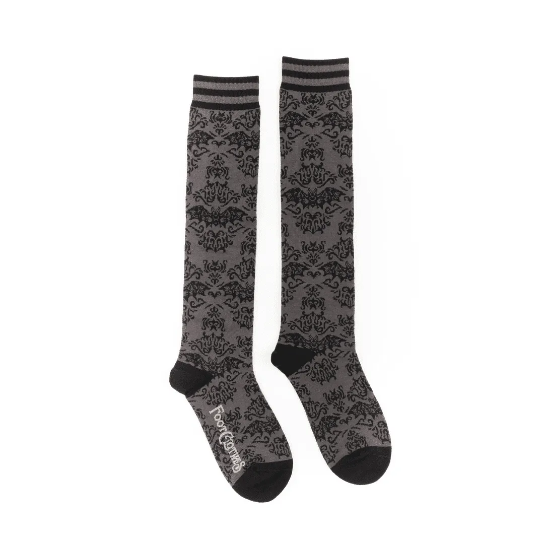 Bat Damask Knee High Socks from FootClothes