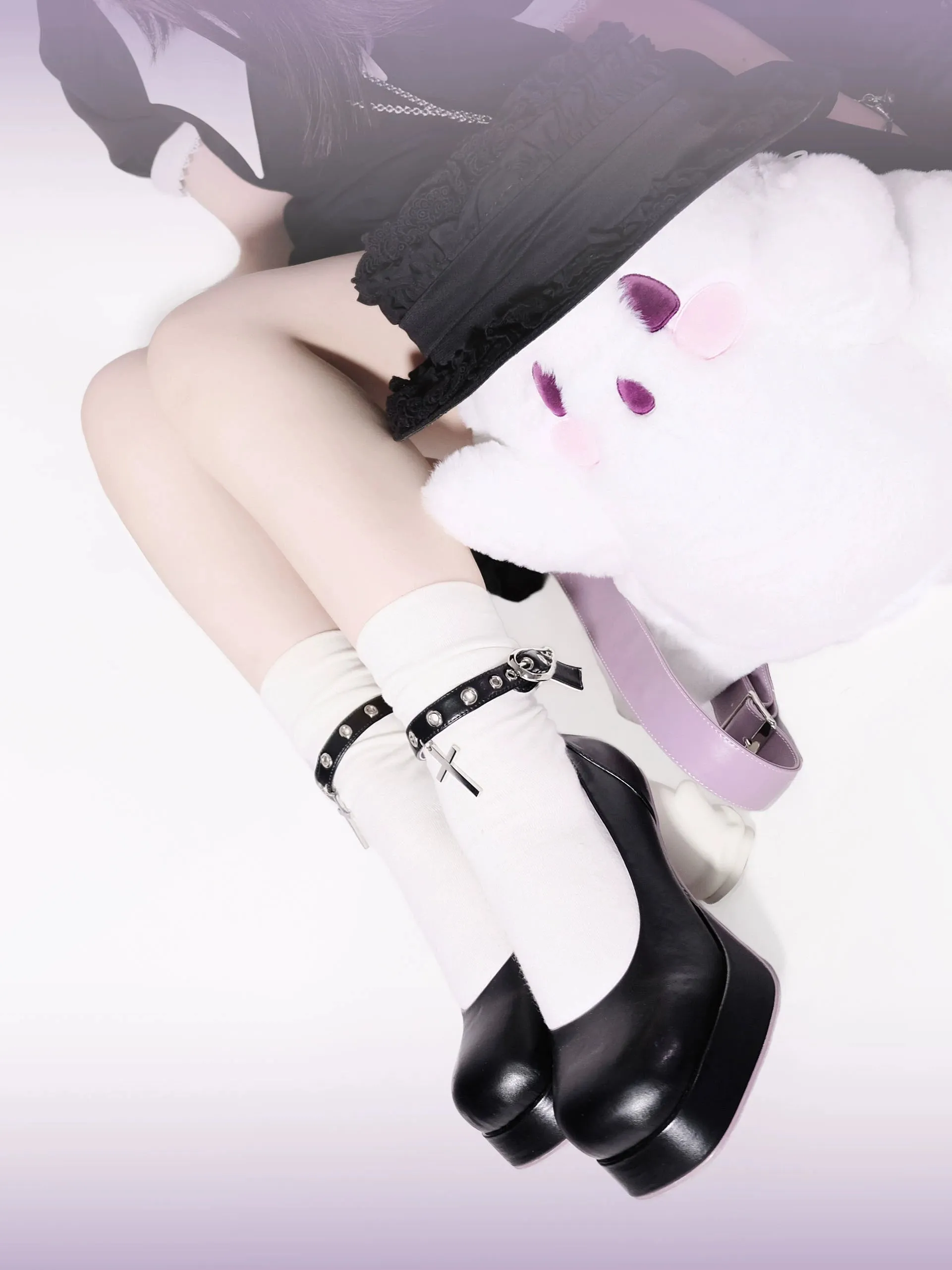 (BFM)GURURU~Gothic Lolita High Heel Shoes Punk Lolita Ghost Heel Shoes