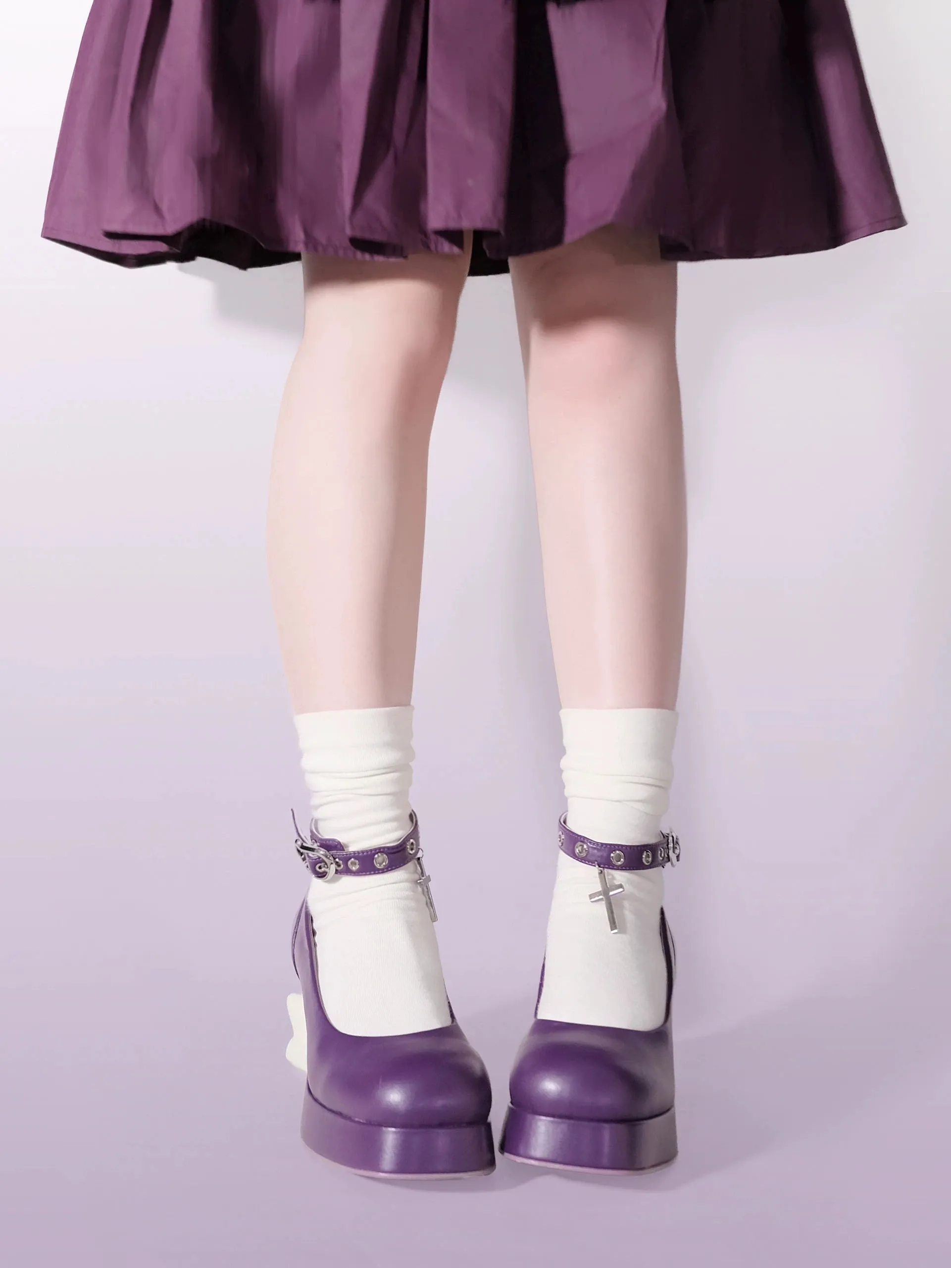(BFM)GURURU~Gothic Lolita High Heel Shoes Punk Lolita Ghost Heel Shoes