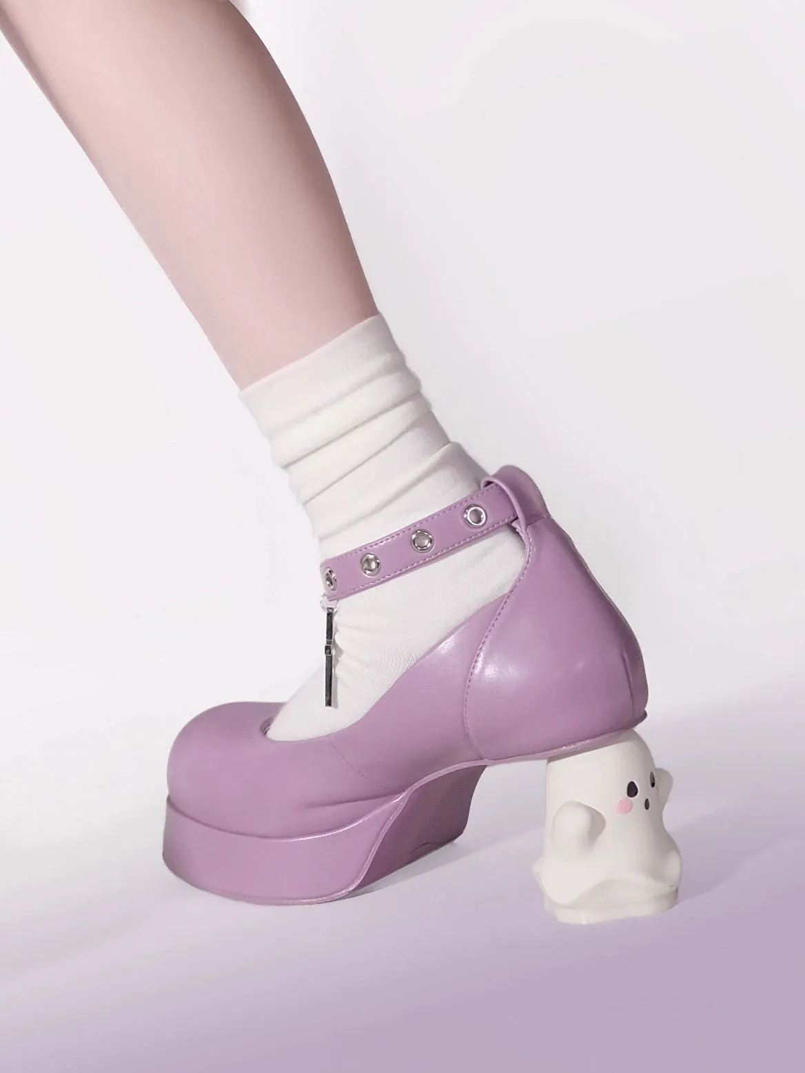 (BFM)GURURU~Gothic Lolita High Heel Shoes Punk Lolita Ghost Heel Shoes